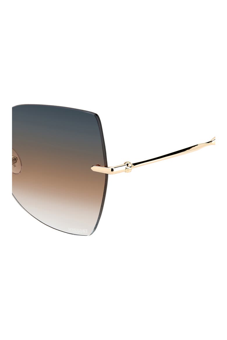 56mm Gradient Cat Eye Sunglasses, Alternate, color, GOLD/ GRAY BROWN