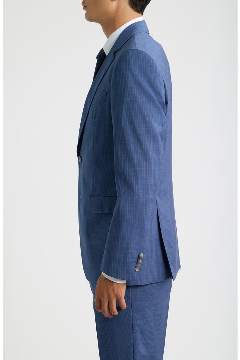 Pinstriped Wool Sport Coat, Alternate, color, LIGHT/ PASTEL BLUE
