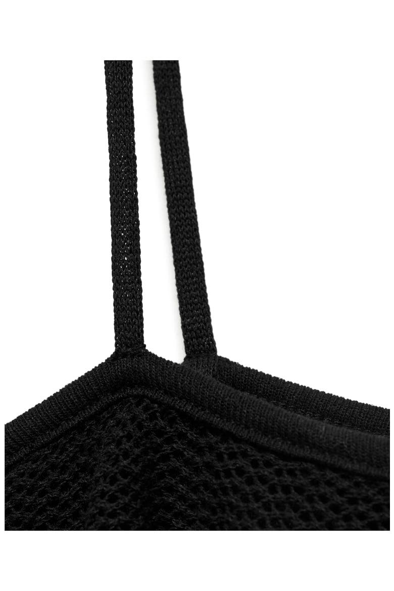Ruffle Knit Minidress, Alternate, color, BLACK