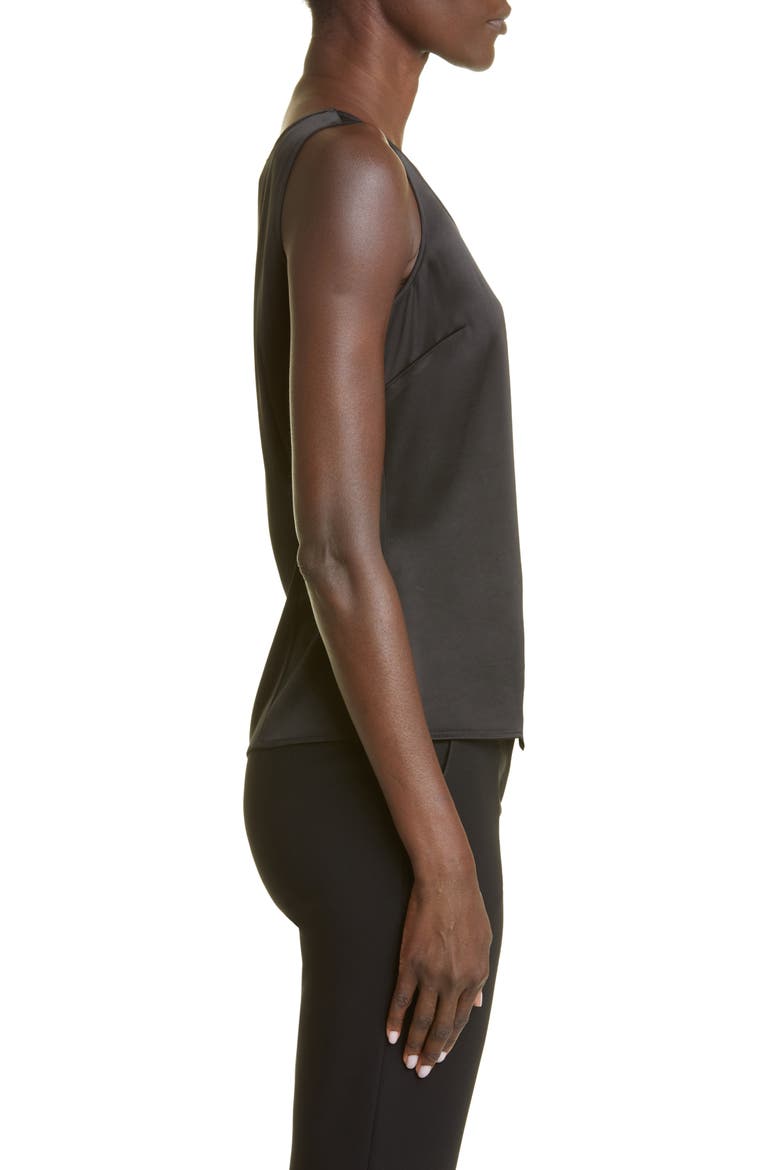 Collection Liquid Satin Round Neck Shell, Alternate, color, CAVR CAVIAR