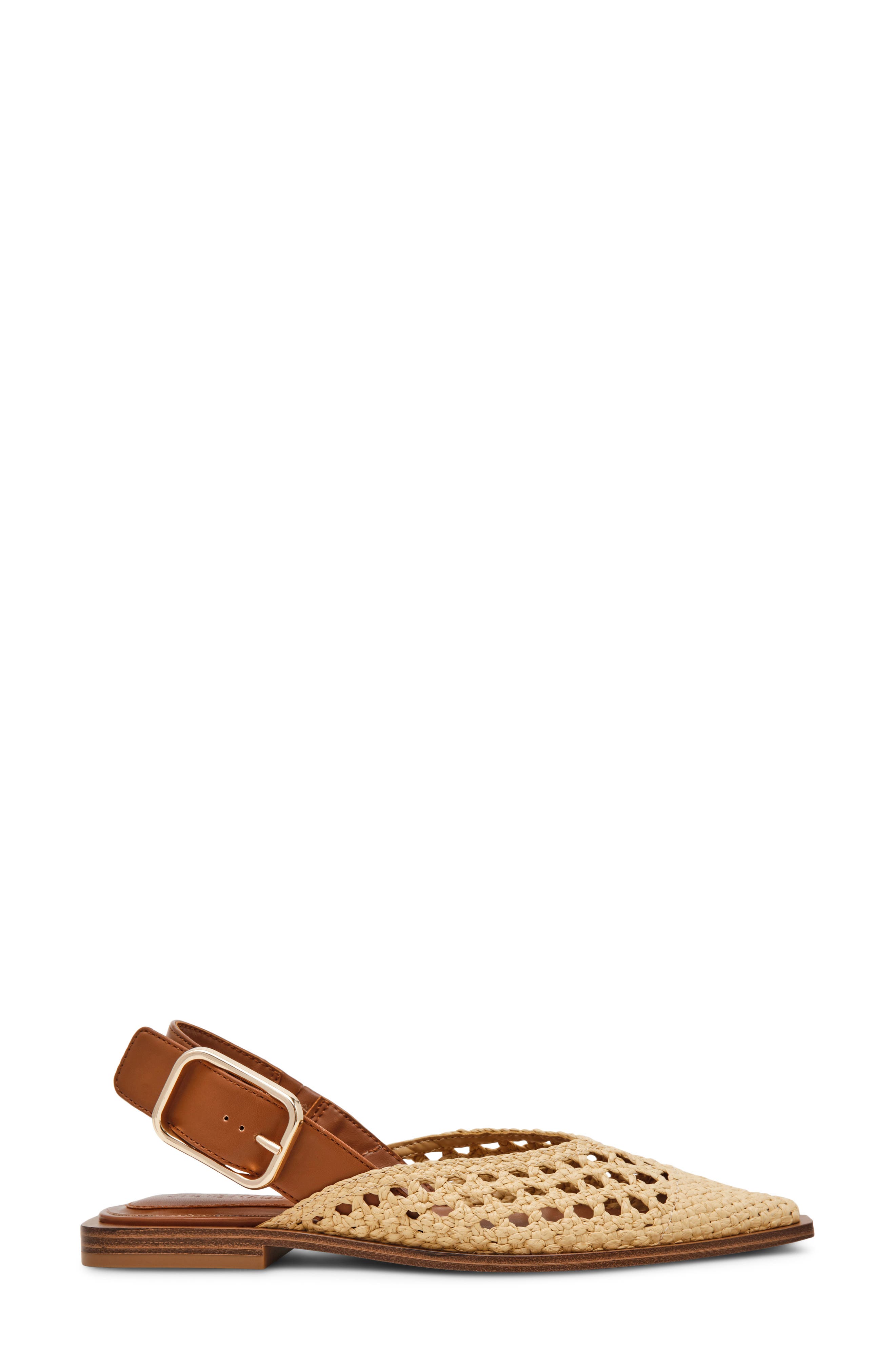 Shay Pointed Toe Slingback Flat, Alternate, color, NATURAL RAFFIA