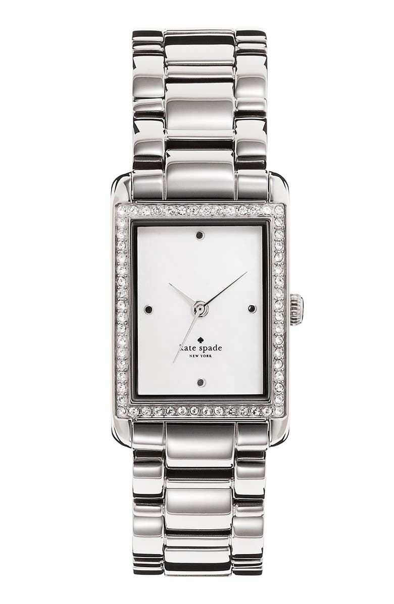 Kate Spade New York 'waldorf' crystal bracelet watch, Main, color, 