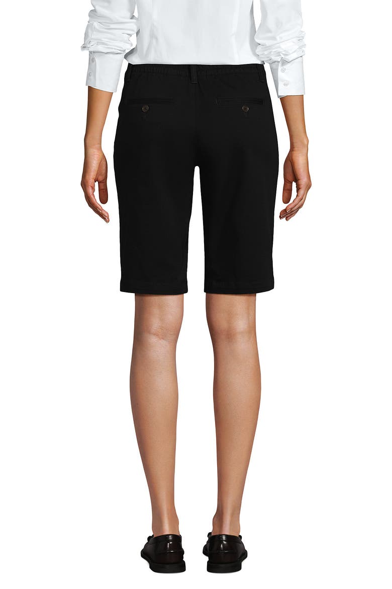 Elastic Back Classic 12" Chino Shorts, Alternate, color, Black
