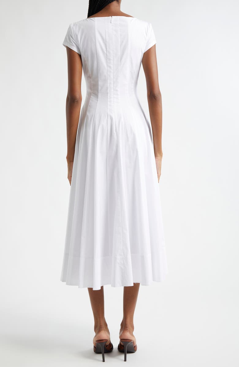 STAUD Wells Stretch Cotton Midi Dress, Alternate, color,