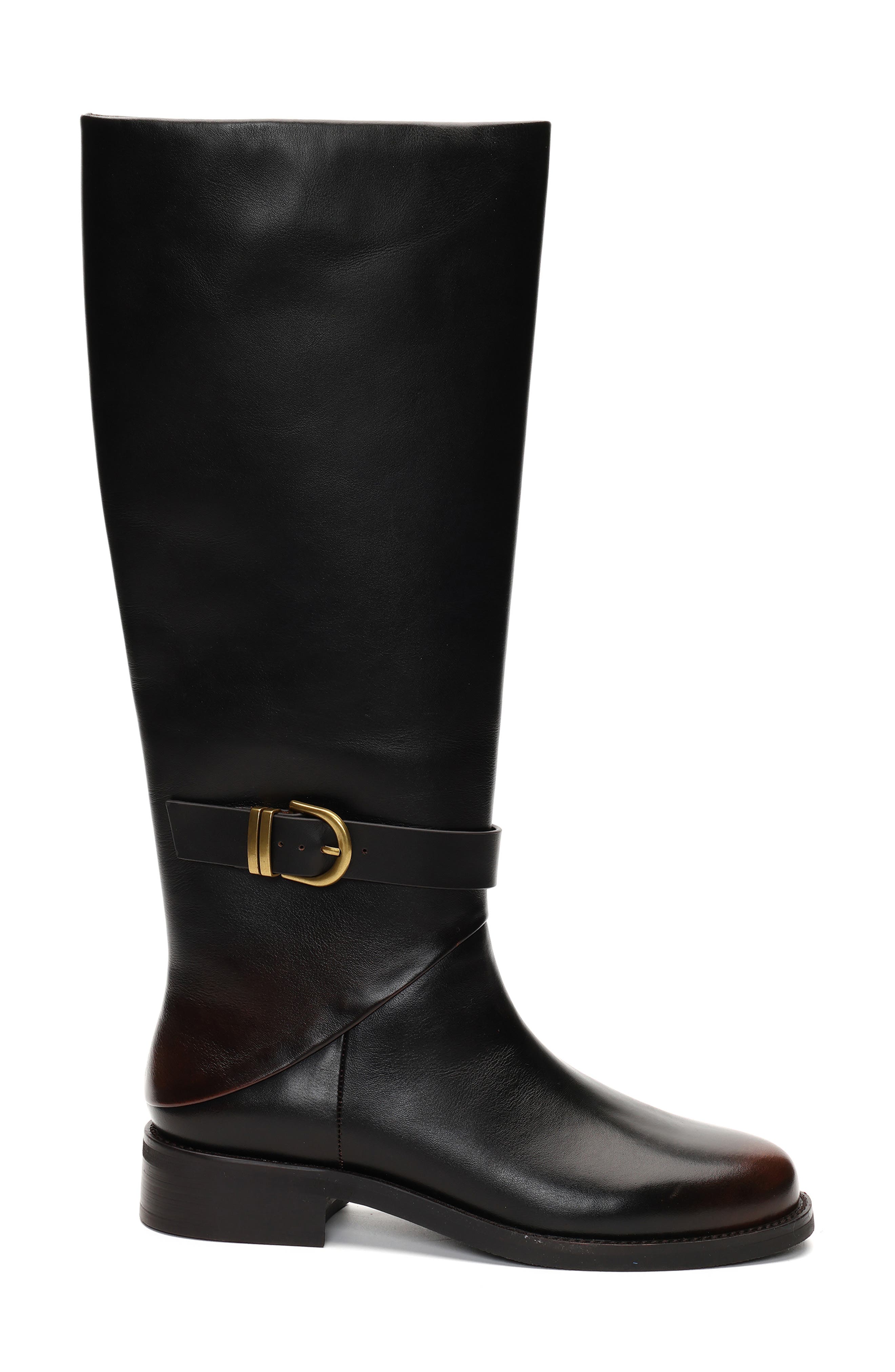 Joey Leather Riding Boot, Alternate, color, DARK BROWN LEATHER