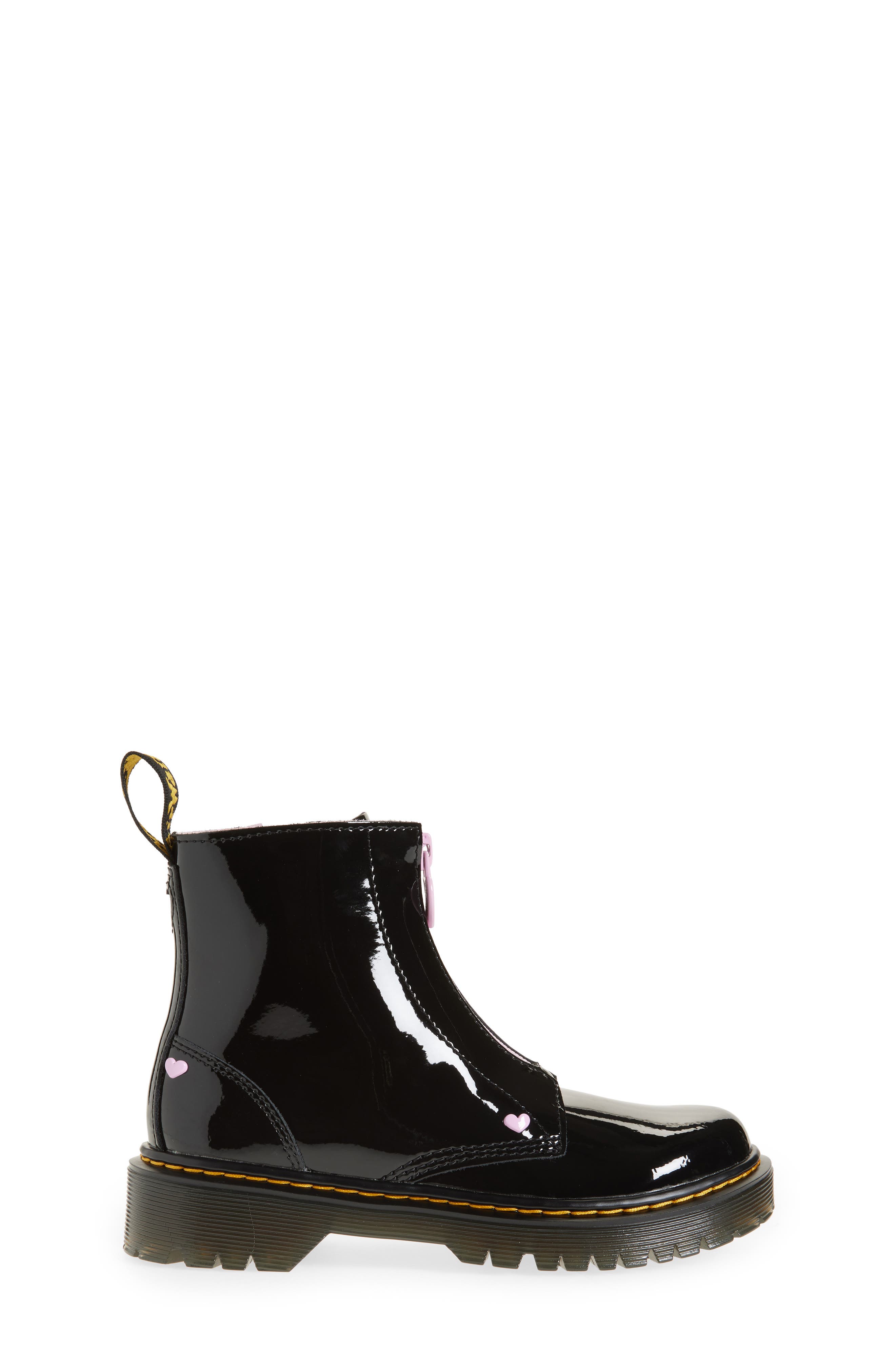 Dr. Martens Kids' Fusion Zip Boot, Alternate, color, Black And Pale Pink Lamper