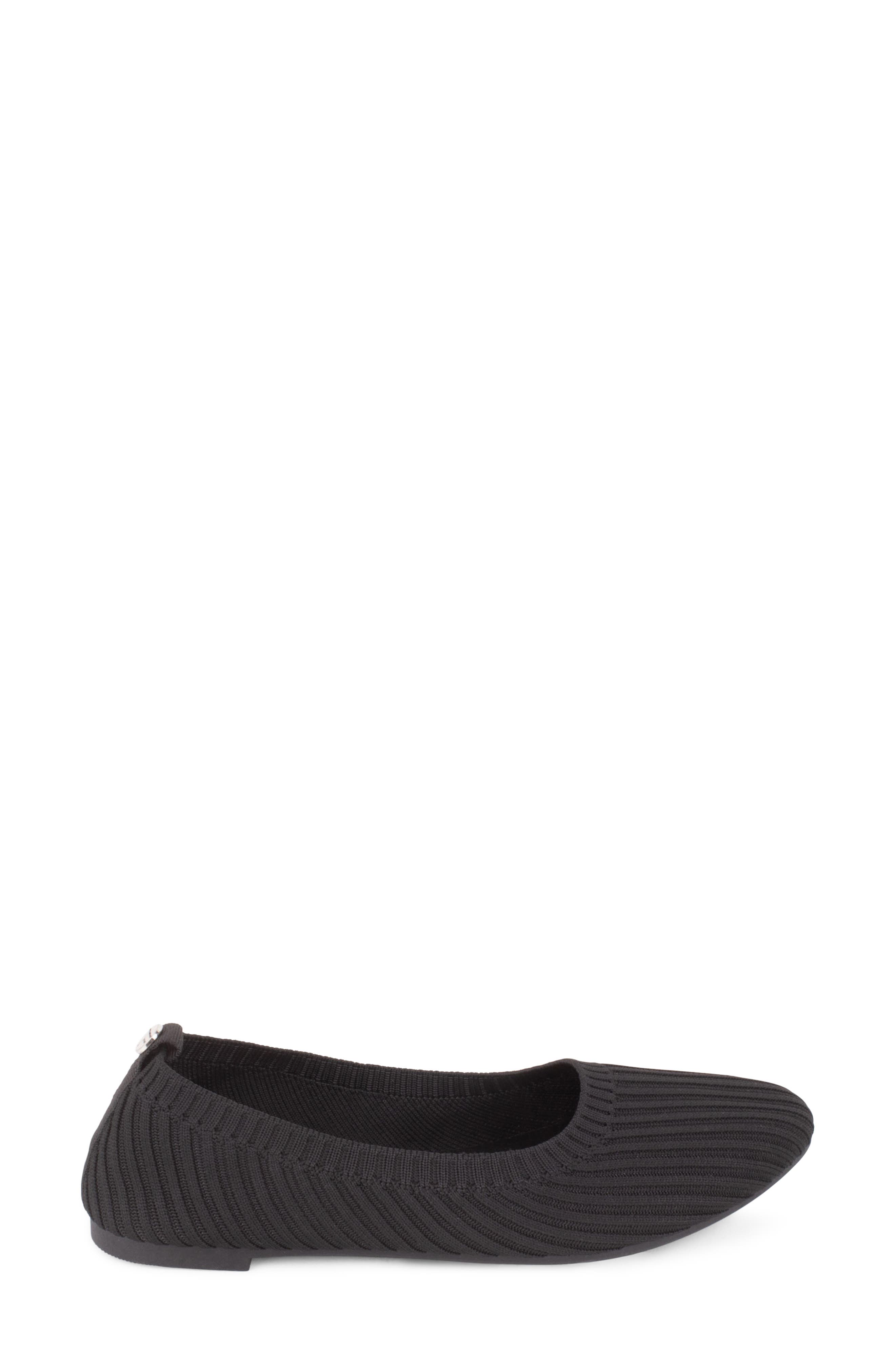 Tahari Clementia Knit Ballet Flat, Alternate, color, Black