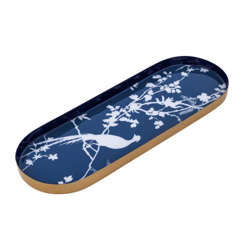 Chinoiserie Tray Elegant Floral Design,