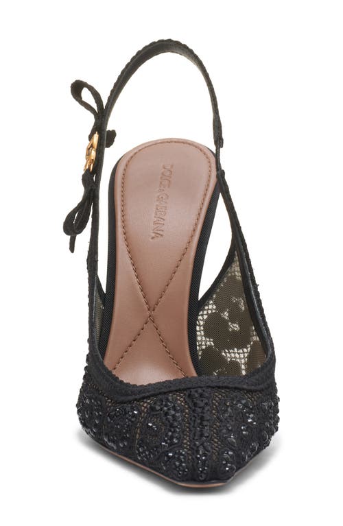 Dolce & Gabbana Dolce&gabbana Embellished Lace Slingback Pump