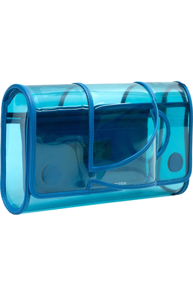 PERRIN PARIS L'Asymetrique Clutch Vinyl, Alternate, color, Vinyl Azur