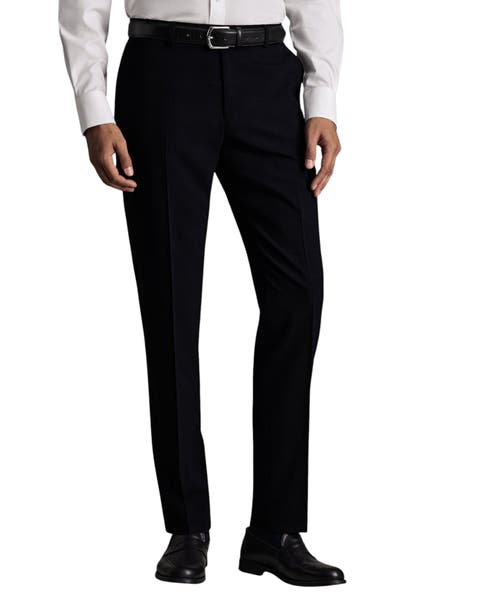 Windowpane Slim Fit Pants