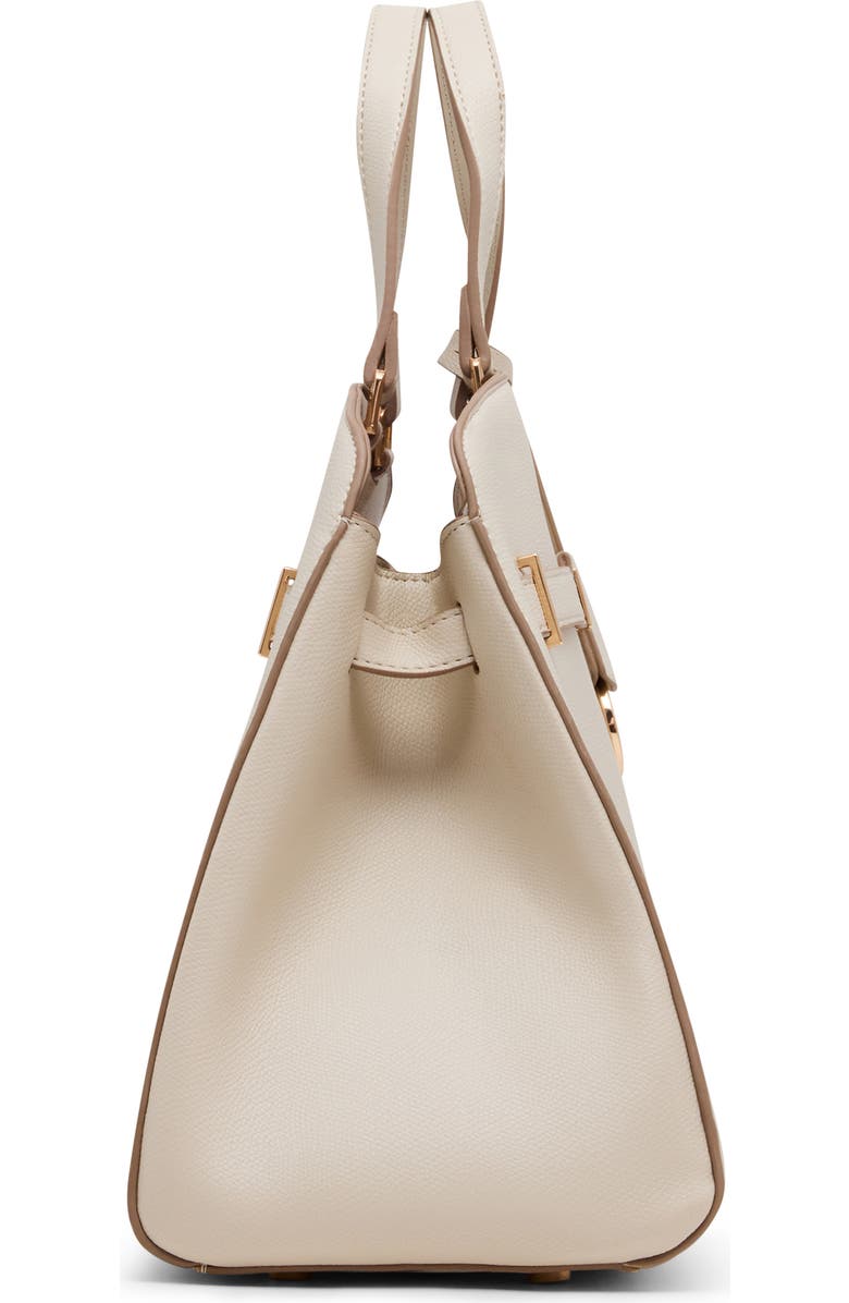 Anne Klein Large Belted Satchel, Alternate, color, Parchment