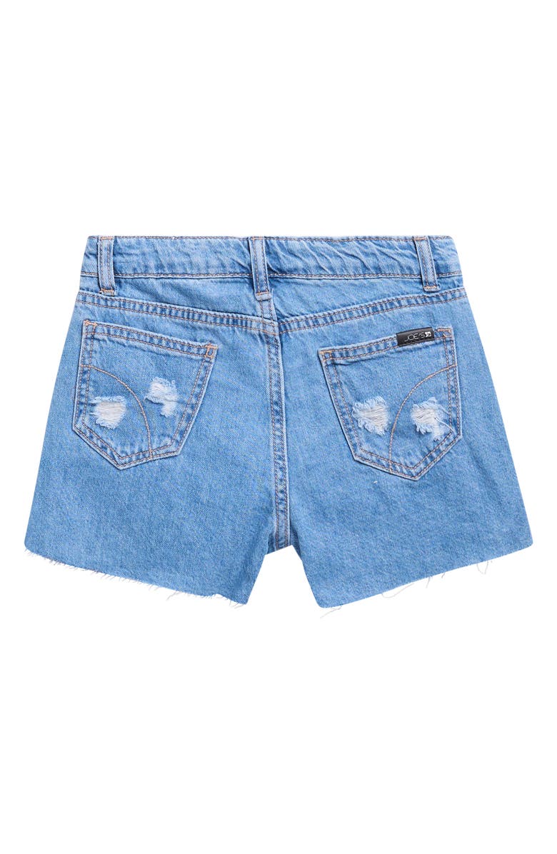 Joe's Jeans Kids' Imitation Pearl & Rhinestone Ripped Denim Skort, Alternate, color, Light Wash