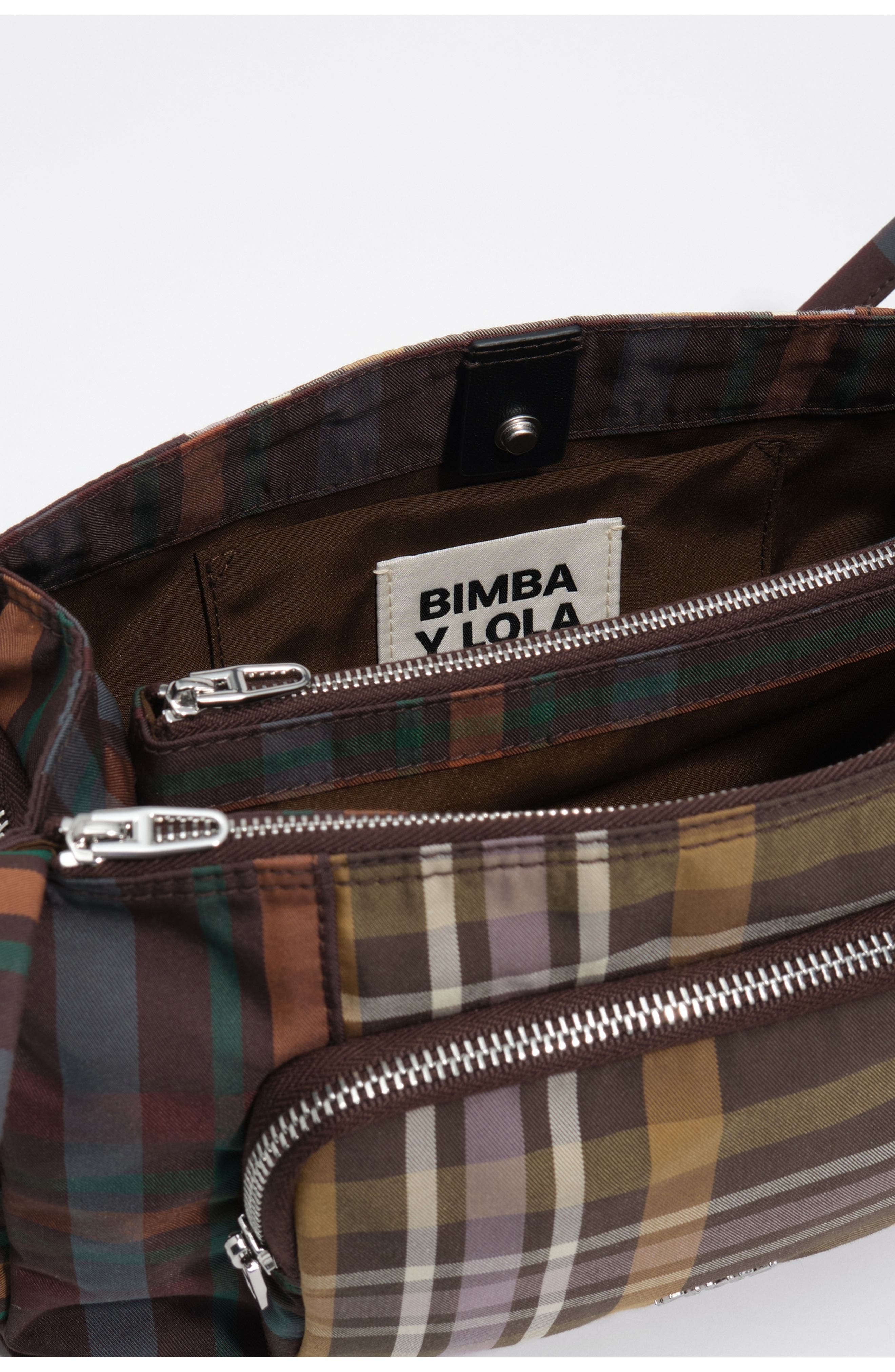 Large Tartan Pocket Shoulder Bag, Alternate, color, TARTAN CHOCOLATE GREEN
