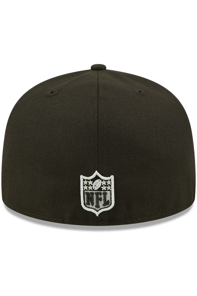 Men's New Era Black Las Vegas Raiders Identity 59FIFTY Fitted Hat, Alternate, color, Black
