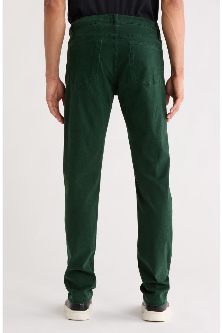 L'Homme Slim Fit Five-Pocket Twill Pants, Alternate, color, DARK EMERALD