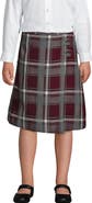 Lands' End School Uniform Girls Slim Plaid A-line Skirt Below the Knee