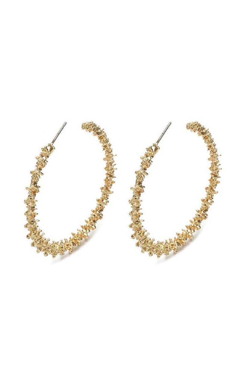 DLORIA Nugget Hoop Earrings, Main, color, 