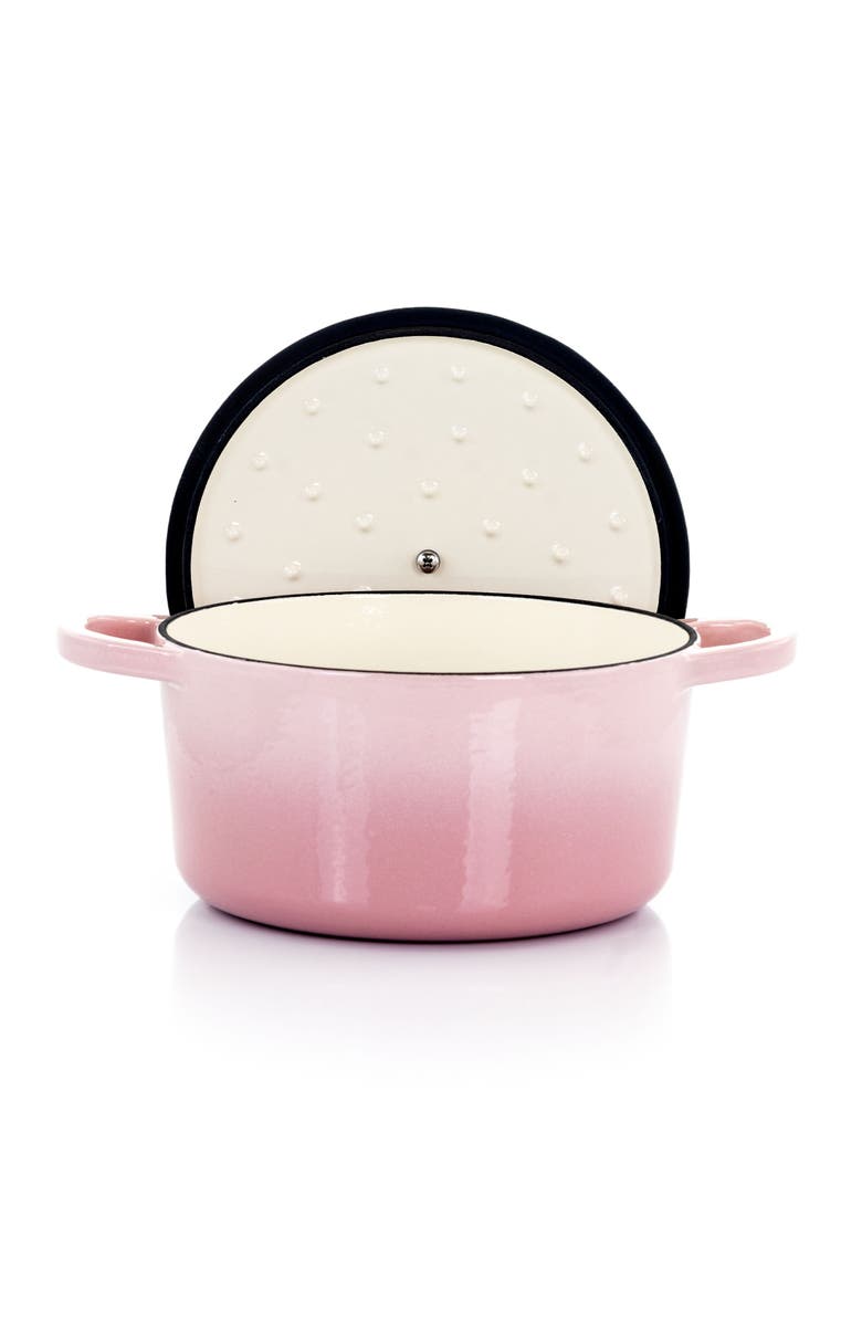 Crock-pot Artisan 2 Piece 3 Quarts Enamled Cast Iron Dutch Oven, Alternate, color, Blush Pink