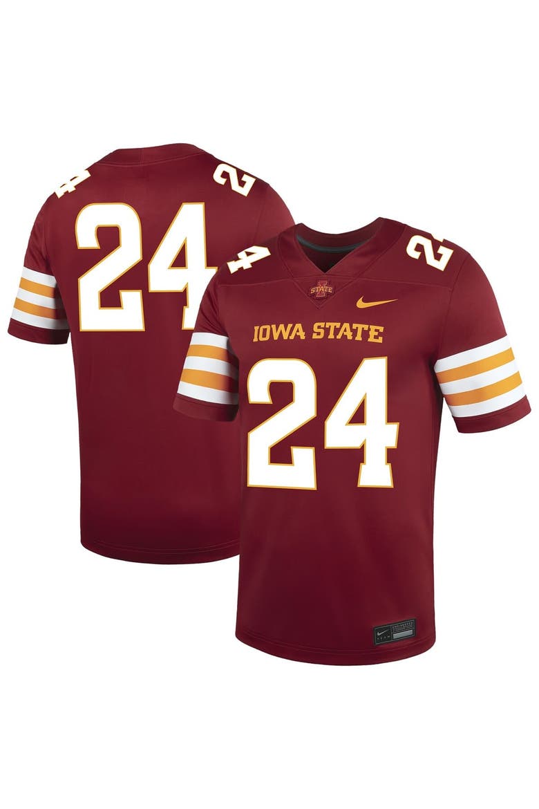 Men's Nike #24 Cardinal Iowa State Cyclones Untouchable Replica Game Jersey, Main, color, Cardinal