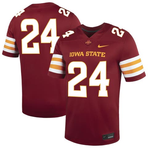 Men's Nike #24 Cardinal Iowa State Cyclones Untouchable Replica Game Jersey