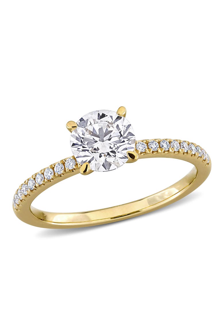 1-1/6 CTW Lab-Grown Diamond Solitaire Ring 14k, Main, color, Yellow Gold