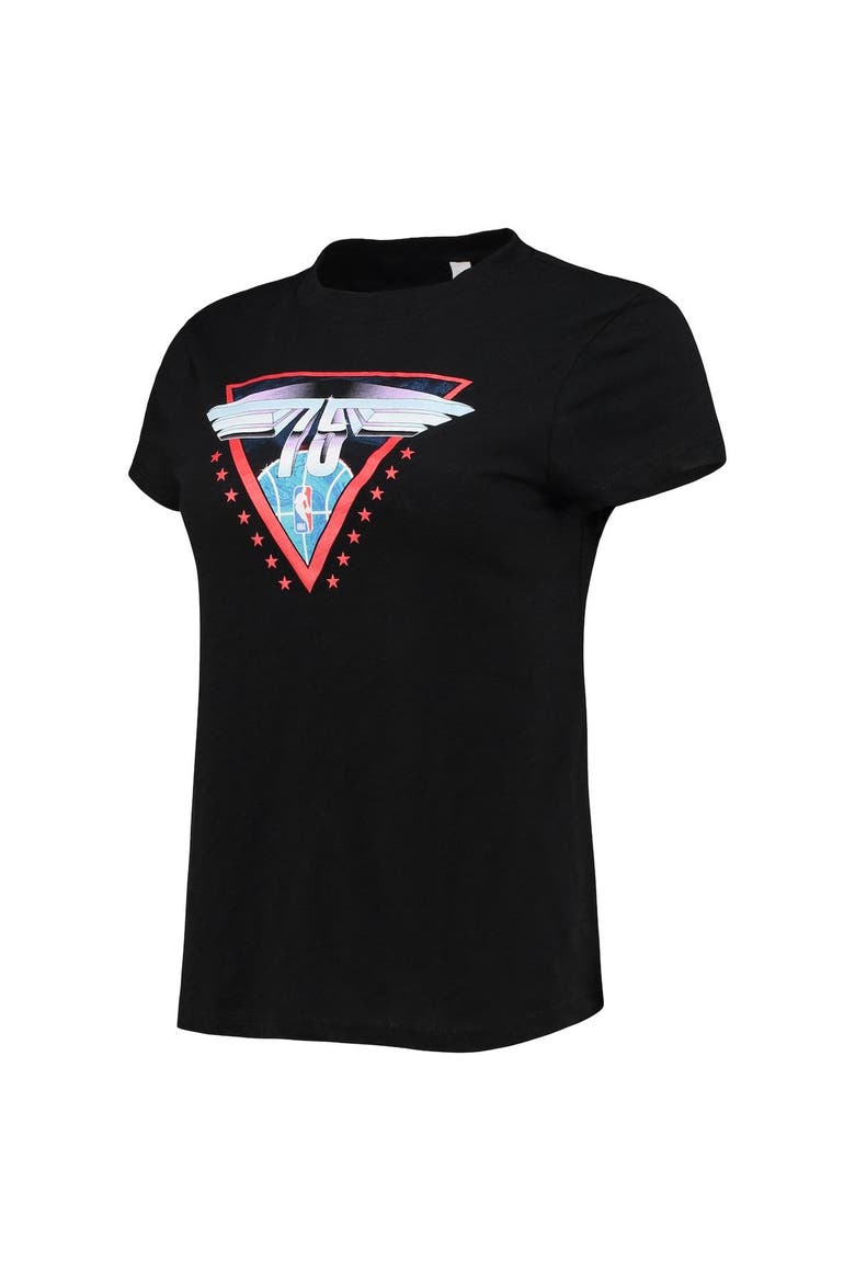 Women's Lusso Black NBA 75th Anniversary T-Shirt, Alternate, color, Black