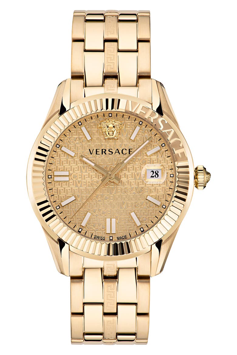 Greca Time Bracelet Watch, 41mm, Main, color, IP YELLOW GOLD