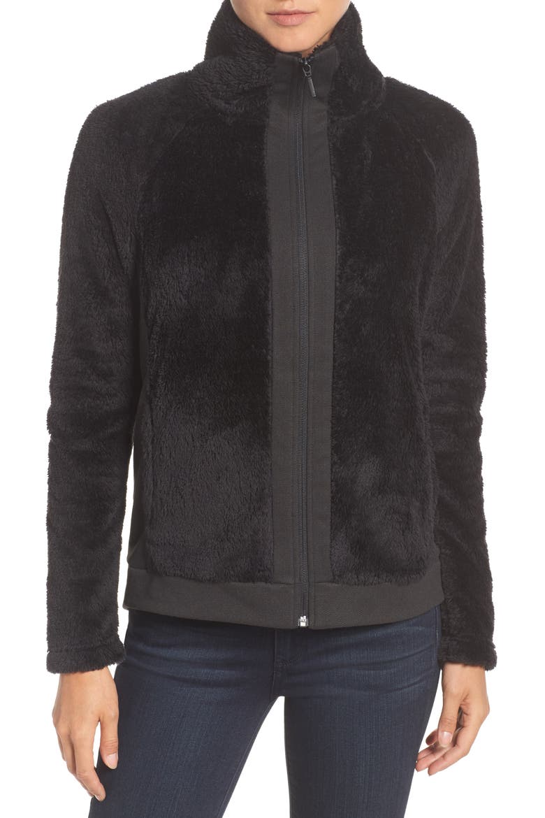 Furry Fleece Jacket, Main, color, TNF BLACK