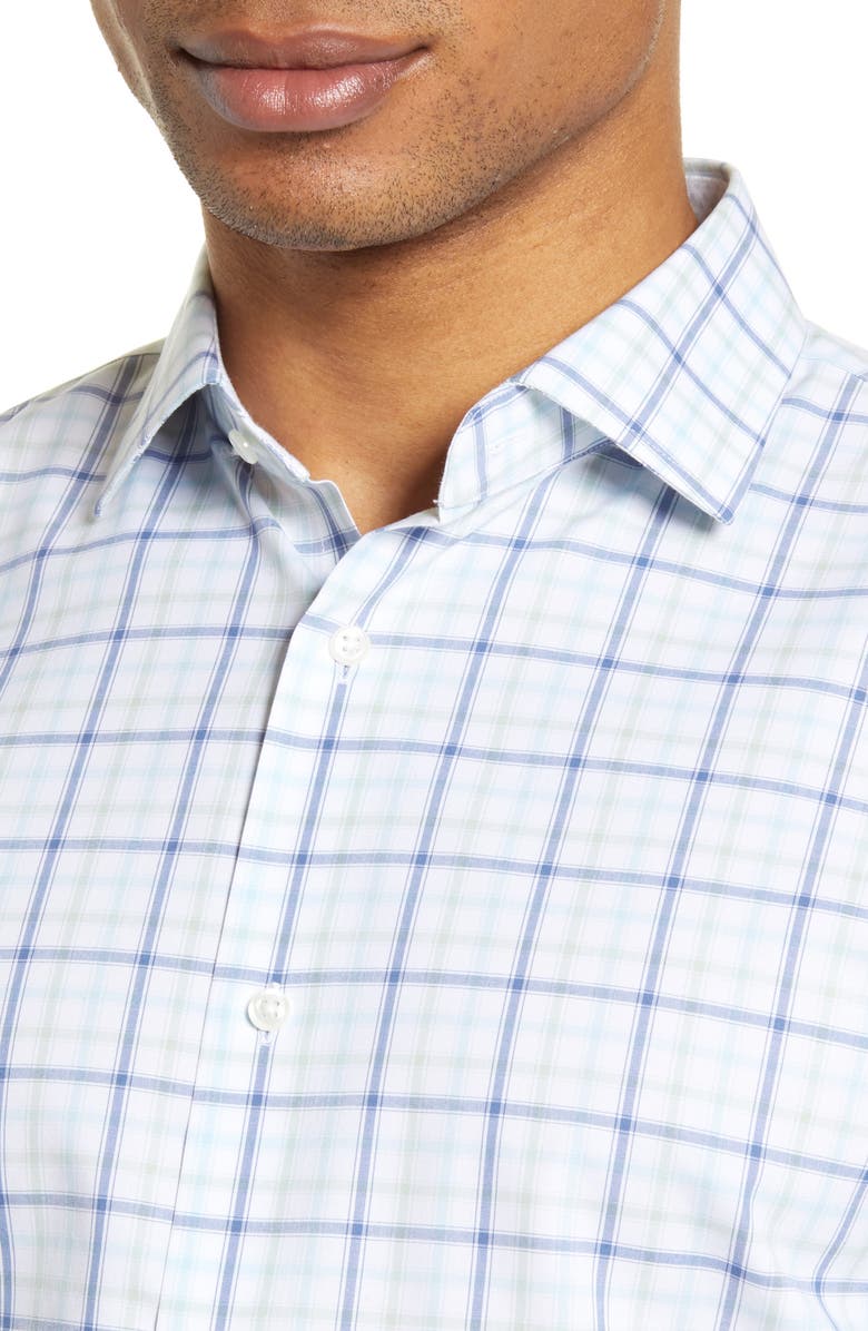 NORDSTROM MEN'S SHOP Nordstrom Trim Fit Medium Check Dress Shirt, Alternate, color, 