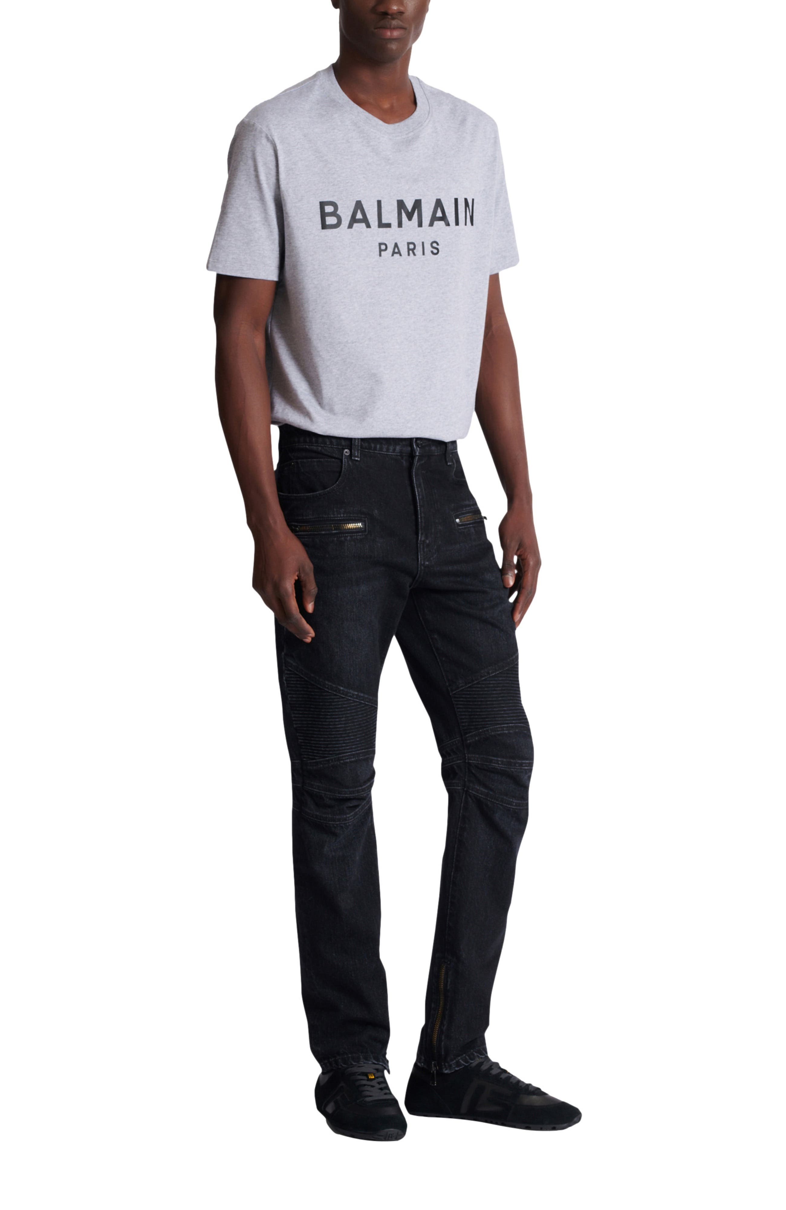 Balmain Biker jeans in black vintage denim (Men) | Nordstrom