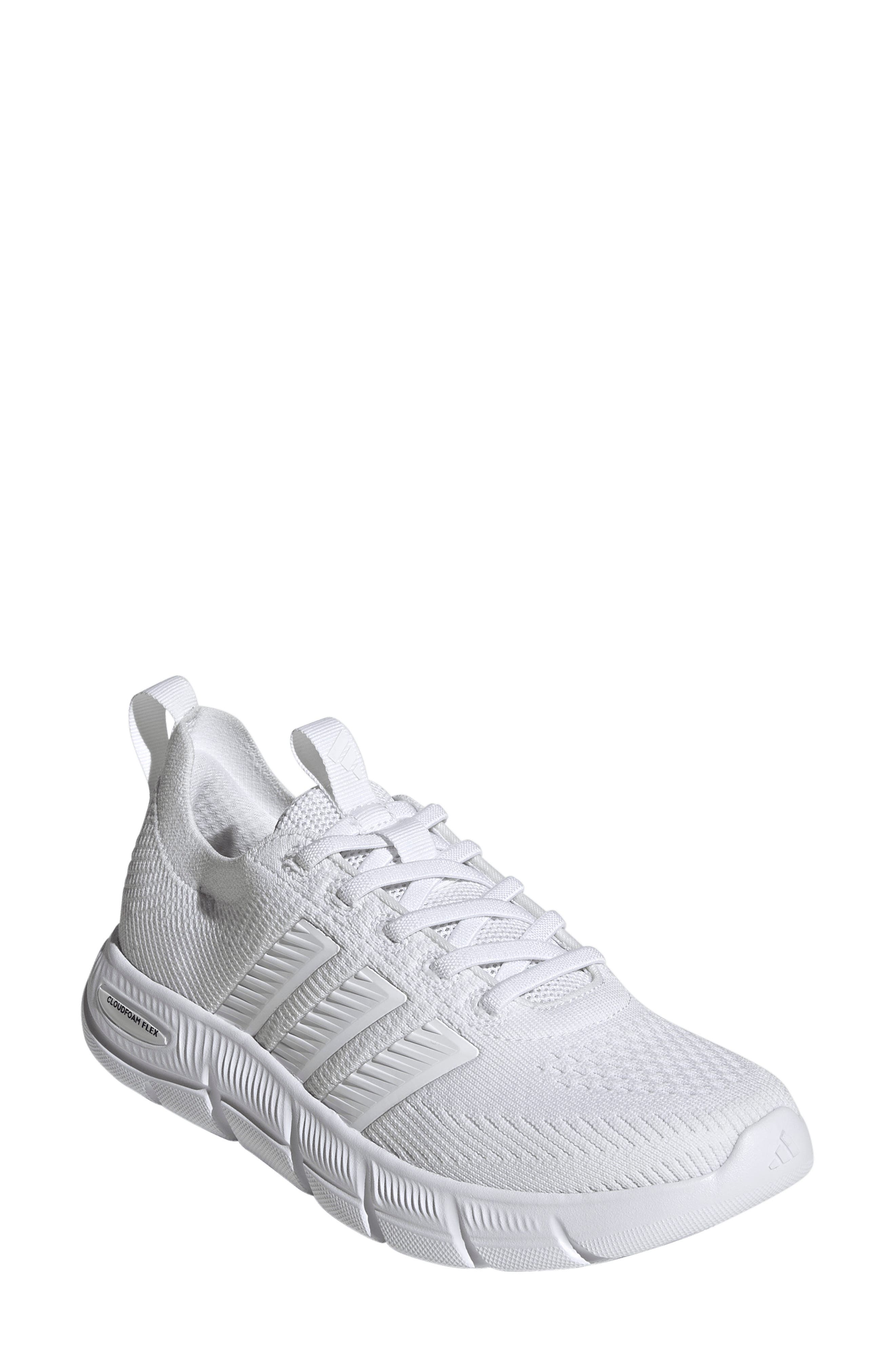 adidas Cloudfoam Flex Slounge Running Shoe, Main, color, Ftwr White/ Ftwr White
