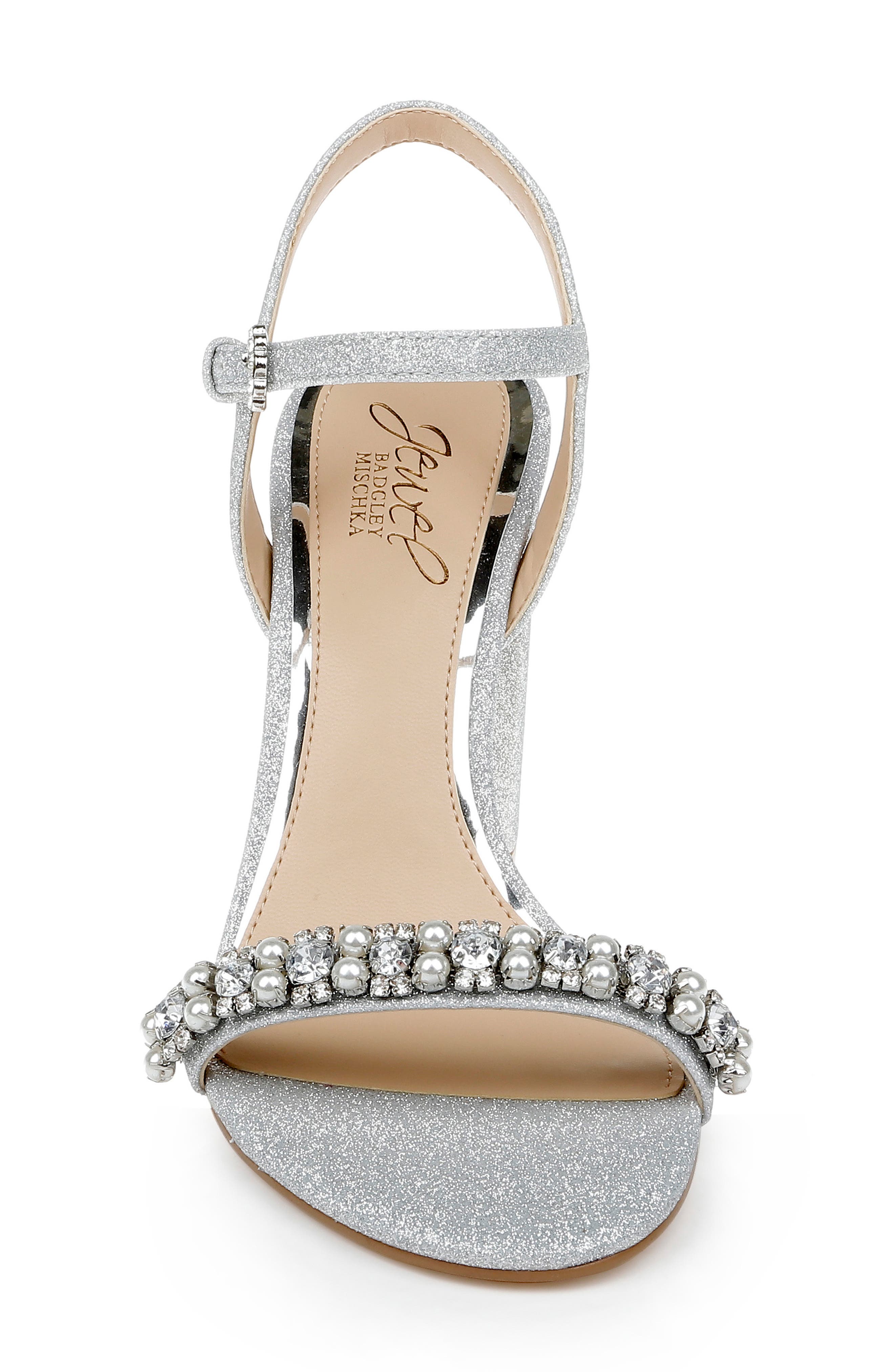 Jewel Badgley Mischka Dee Ankle Strap Sandal, Alternate, color, 