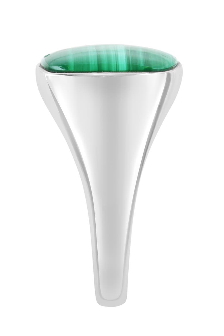 Malachite Statement Ring in Sterling Silver, Alternate, color, Green