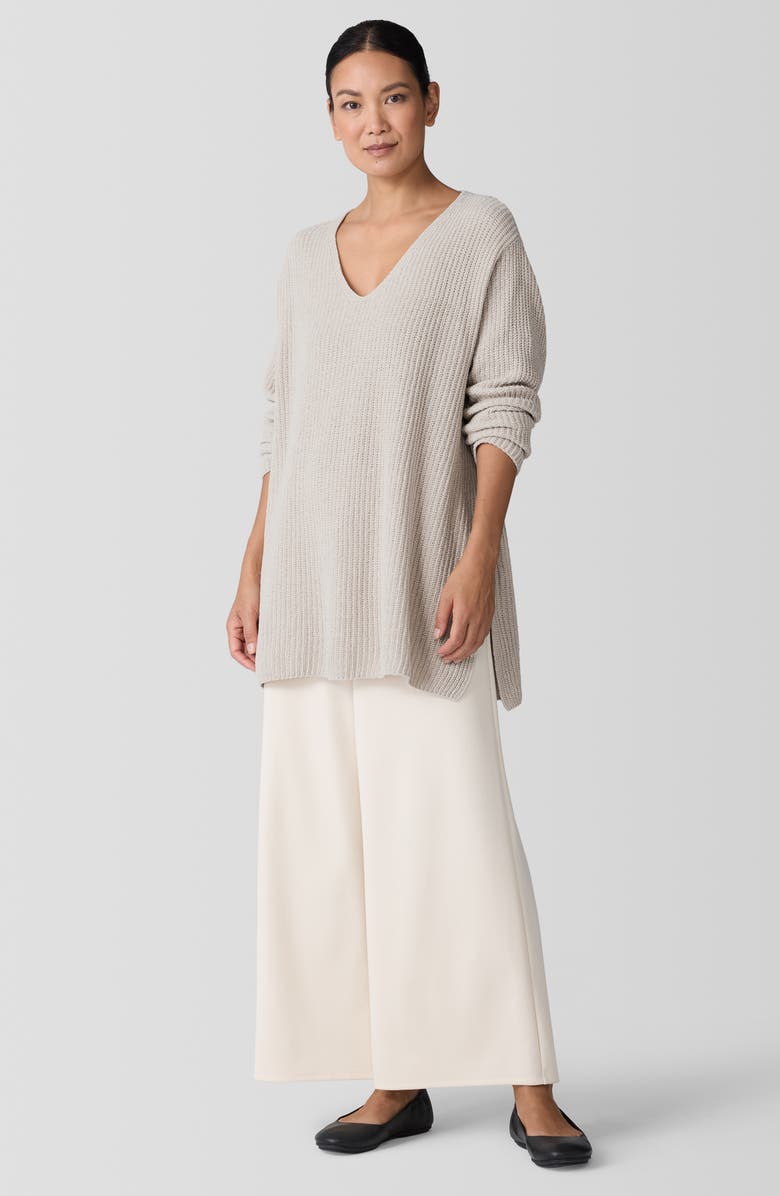 Eileen Fisher V-Neck Organic Cotton Chenille Sweater, Alternate, color, 