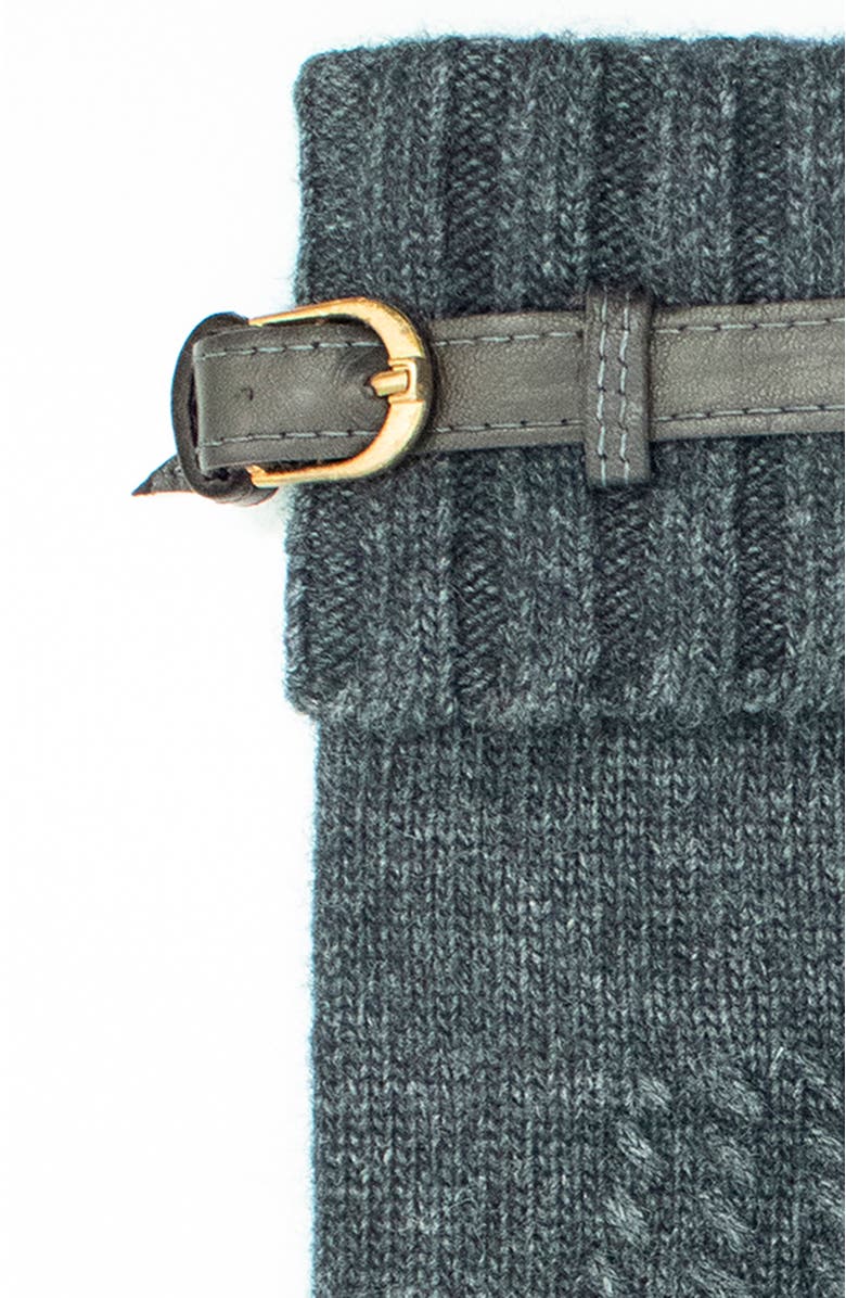 Portolano gloves with nappa belt, Alternate, color, H Charcoal/Teak