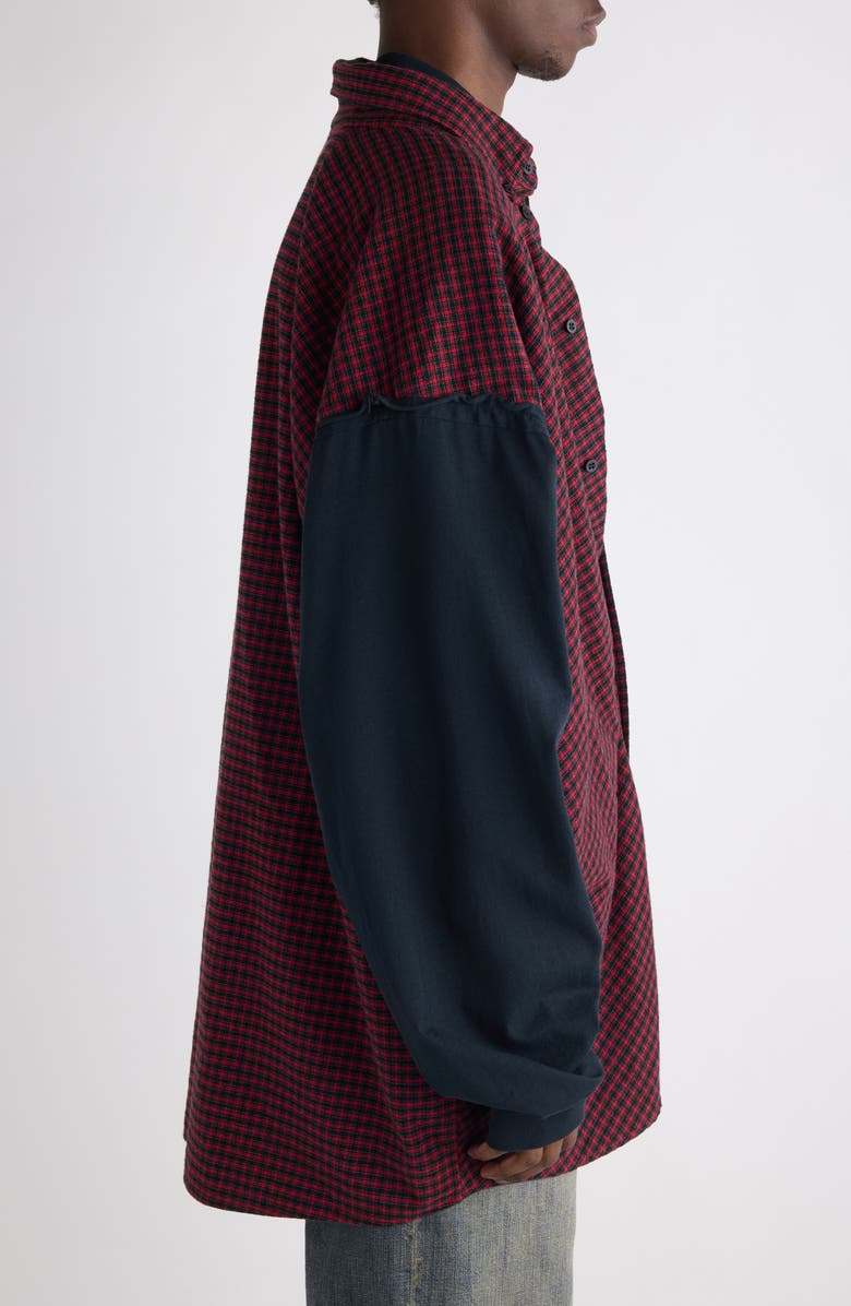 Balenciaga Patched Shirt, Alternate, color, 6400 Red