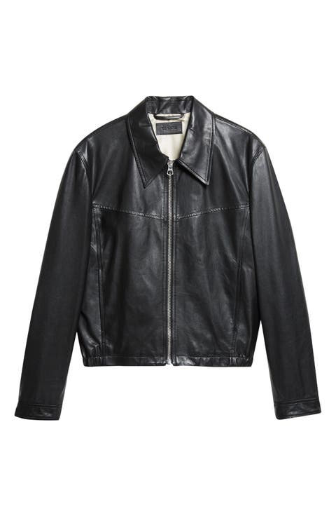 Leather Blouson Biker Jacket