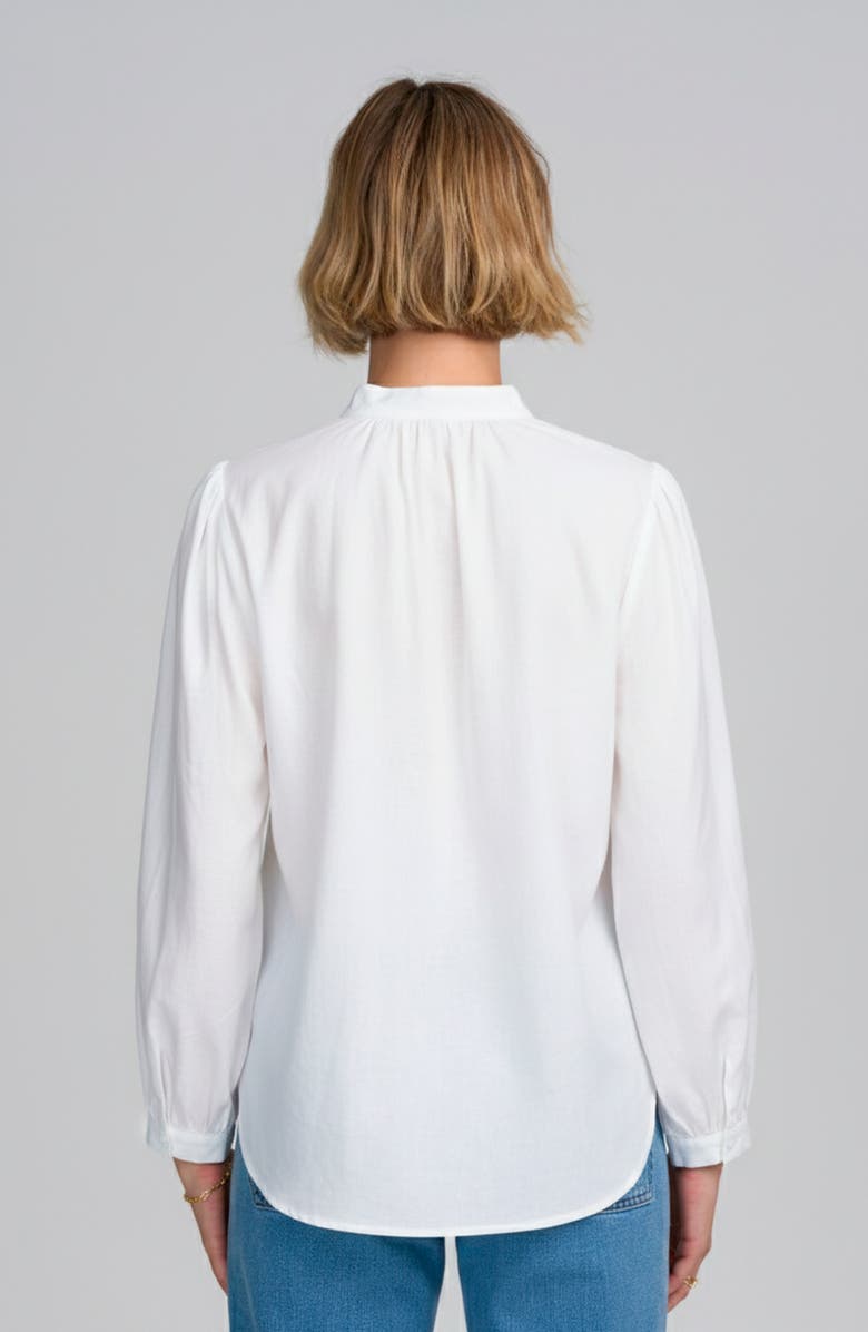 ELLE Collection Lace Yoke Shirt, Alternate, color, Ivory