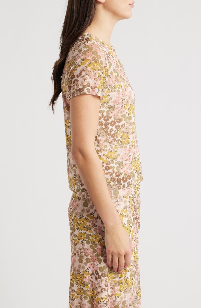 CITY BLUES Floral Crewneck T-Shirt, Alternate, color, Dijon/ Conch