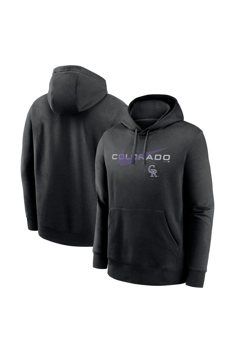 Men's Nike Black Colorado Rockies Swoosh NeighborHOOD Pullover Hoodie, Main, color, Black