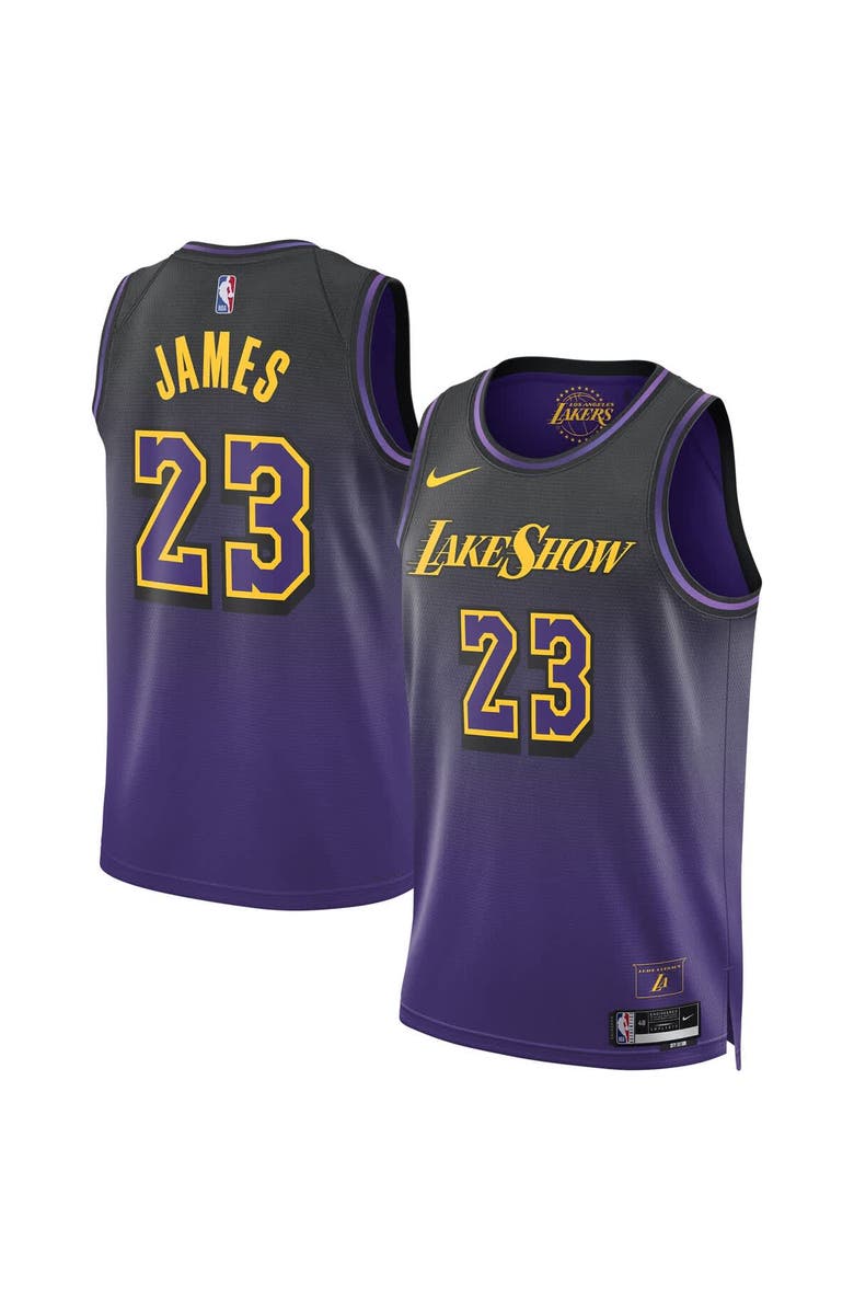Nike Unisex Nike LeBron James Purple Los Angeles Lakers 2024/25 Swingman Player Jersey - City Edition, Main, color, 