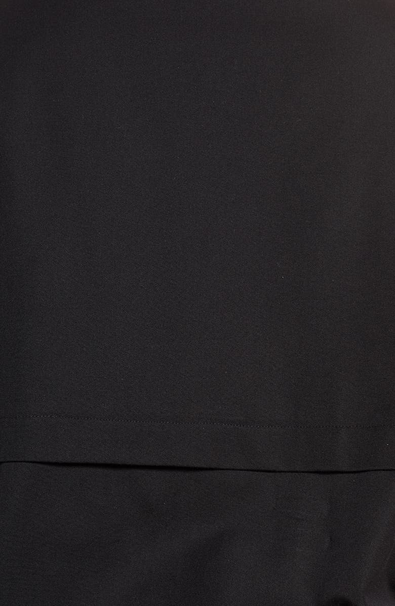 Ming Wang Contrast Cuff Zip Front Cotton Blend Jacket, Alternate, color, 