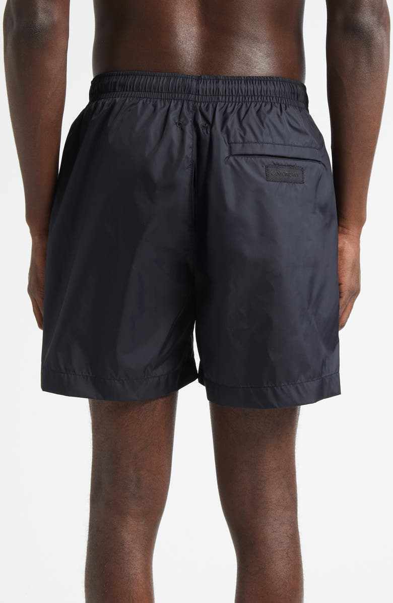 Givenchy Long Swim Trunks, Alternate, color, Black