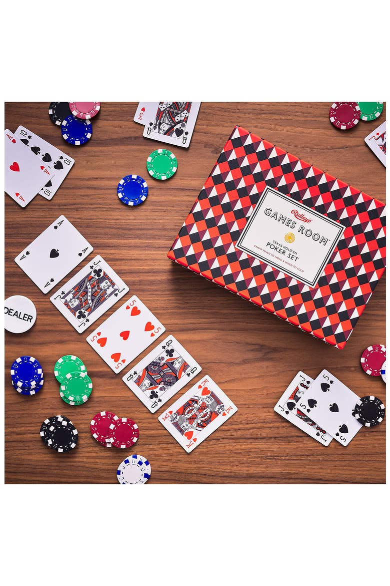 Games Room Texas Hold 'Em Poker Set, Alternate, color, MULTI