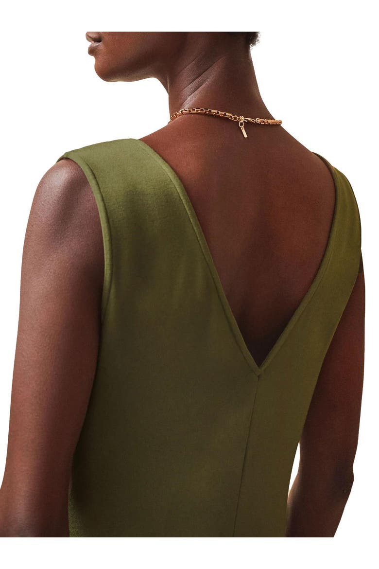 Jersey Sleeveless V-Neck Jumpsuit, Alternate, color, Olive