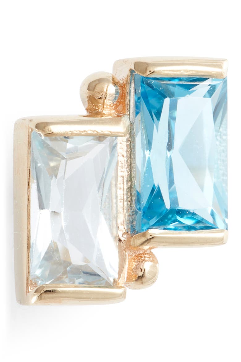 Cléo Duo Stud Earrings, Alternate, color, SWISS BLUE TOPAZ