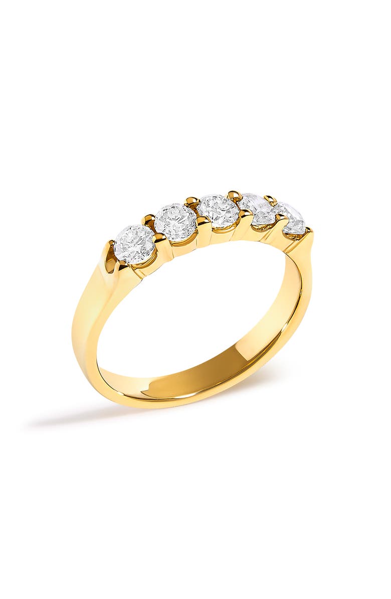 Haus of Brilliance 14K Gold 3/4 Ctw Diamond 5 Stone Band Ring, Alternate, color, Yellow Gold