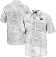 COLOSSEUM Men's Colosseum  White Montana Grizzlies Realtree Aspect Charter Full-Button Fishing Shirt