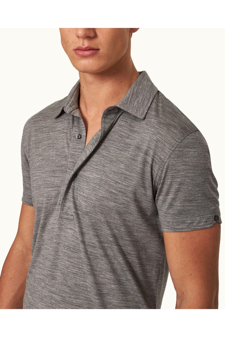 Sebastian Merino Tailored-Fit Polo Shirt, Alternate, color, Grey Melange